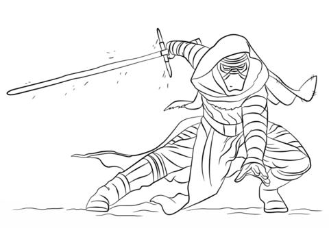 Kylo Ren Coloring Page